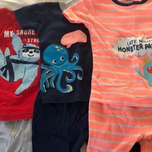 SIX sets boys Summer PJs by Carter’s